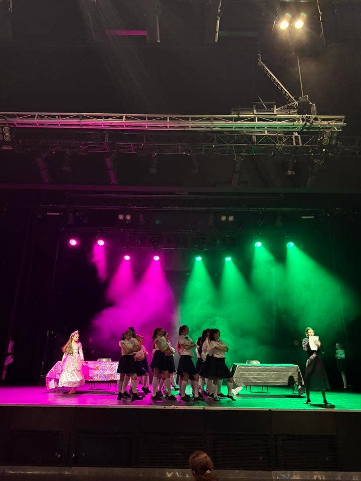 May be an image of 6 people, lighting, accordion and violin